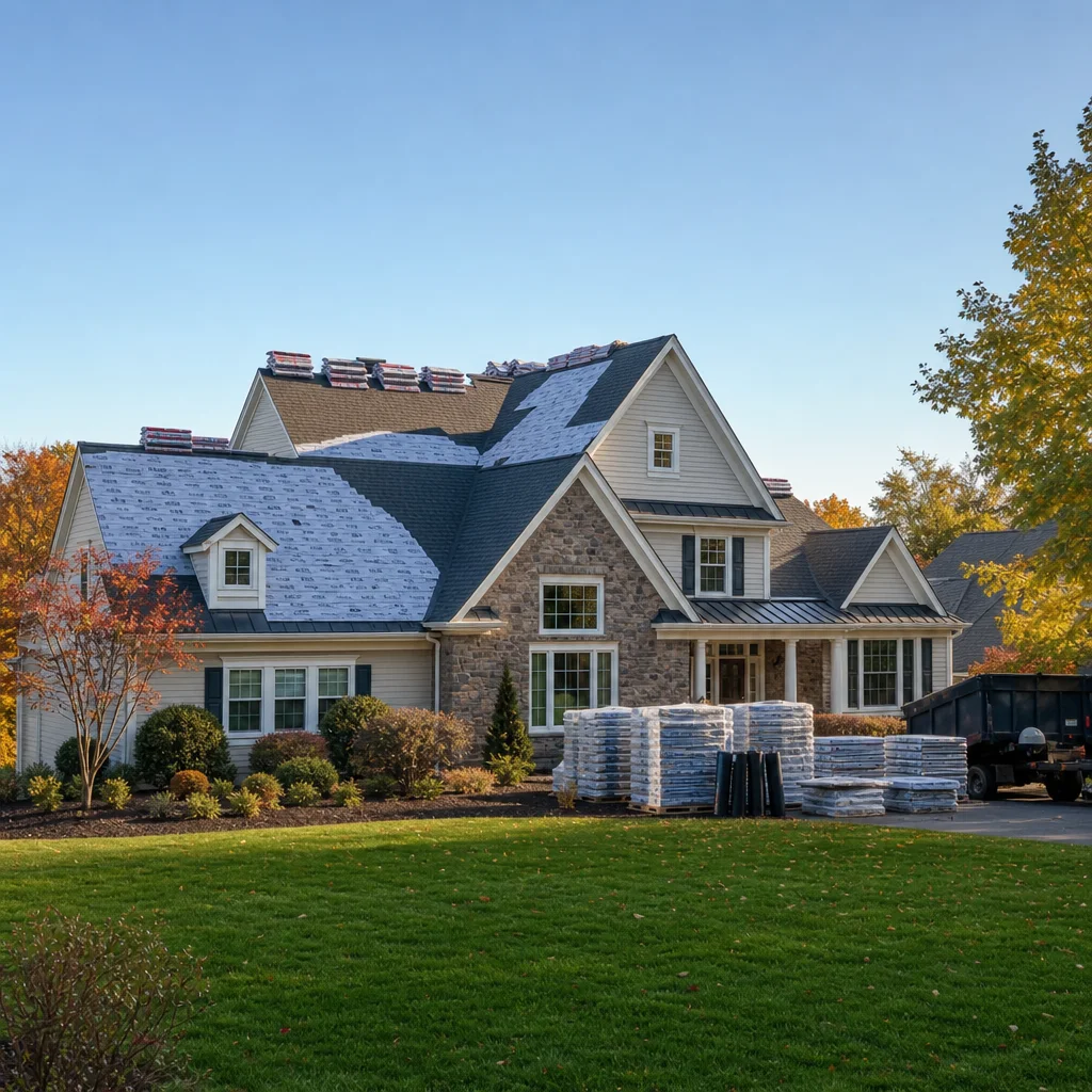 Northern Virginia home prepared for roof replacement