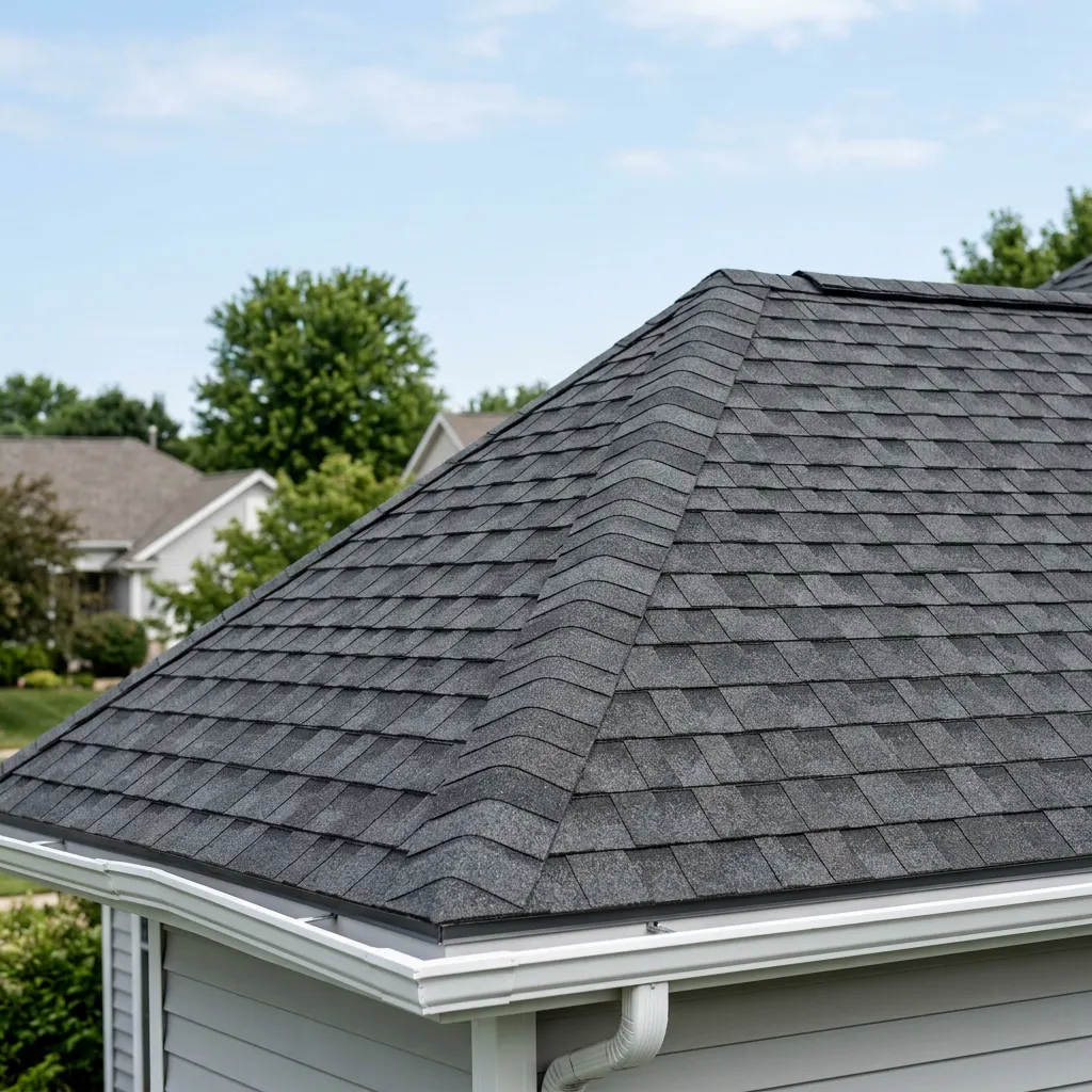 Asphalt shingle roof illustrating a wind damage vs wear and tear guide for Northern Virginia